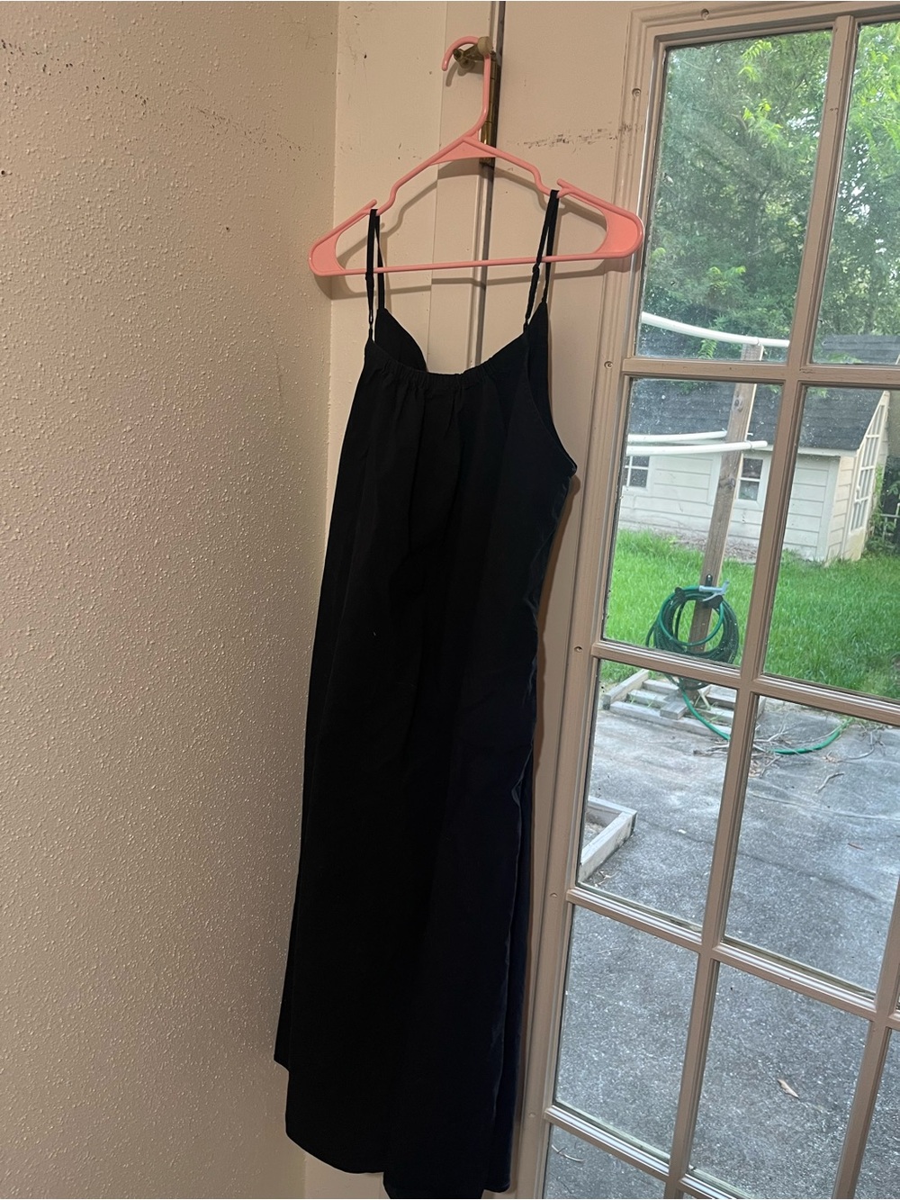 Women's Black Spaghetti-Strap Maxi Dress